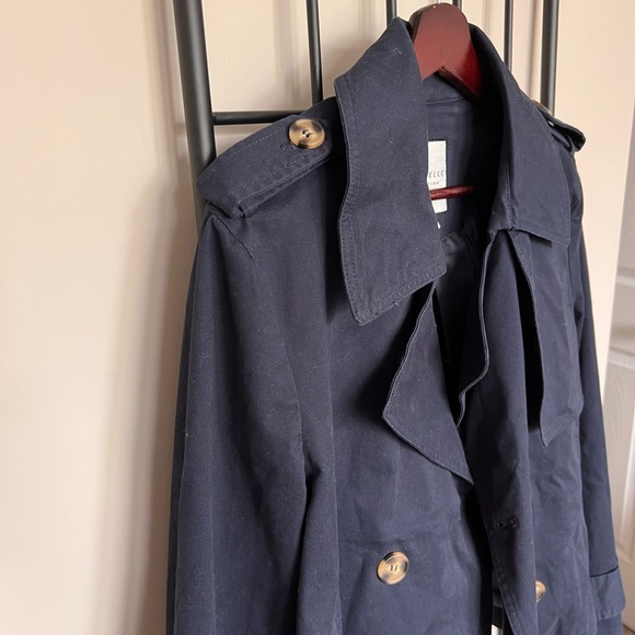 Bagatelle Midnight Blue Trench Coat - Picture 2 of 10